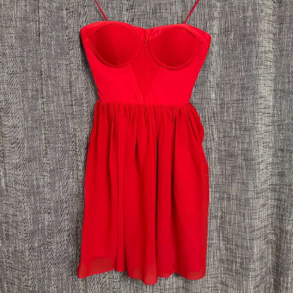 LIKE NEW ERIN by Erin Fetherston corset red mini dress - worn once